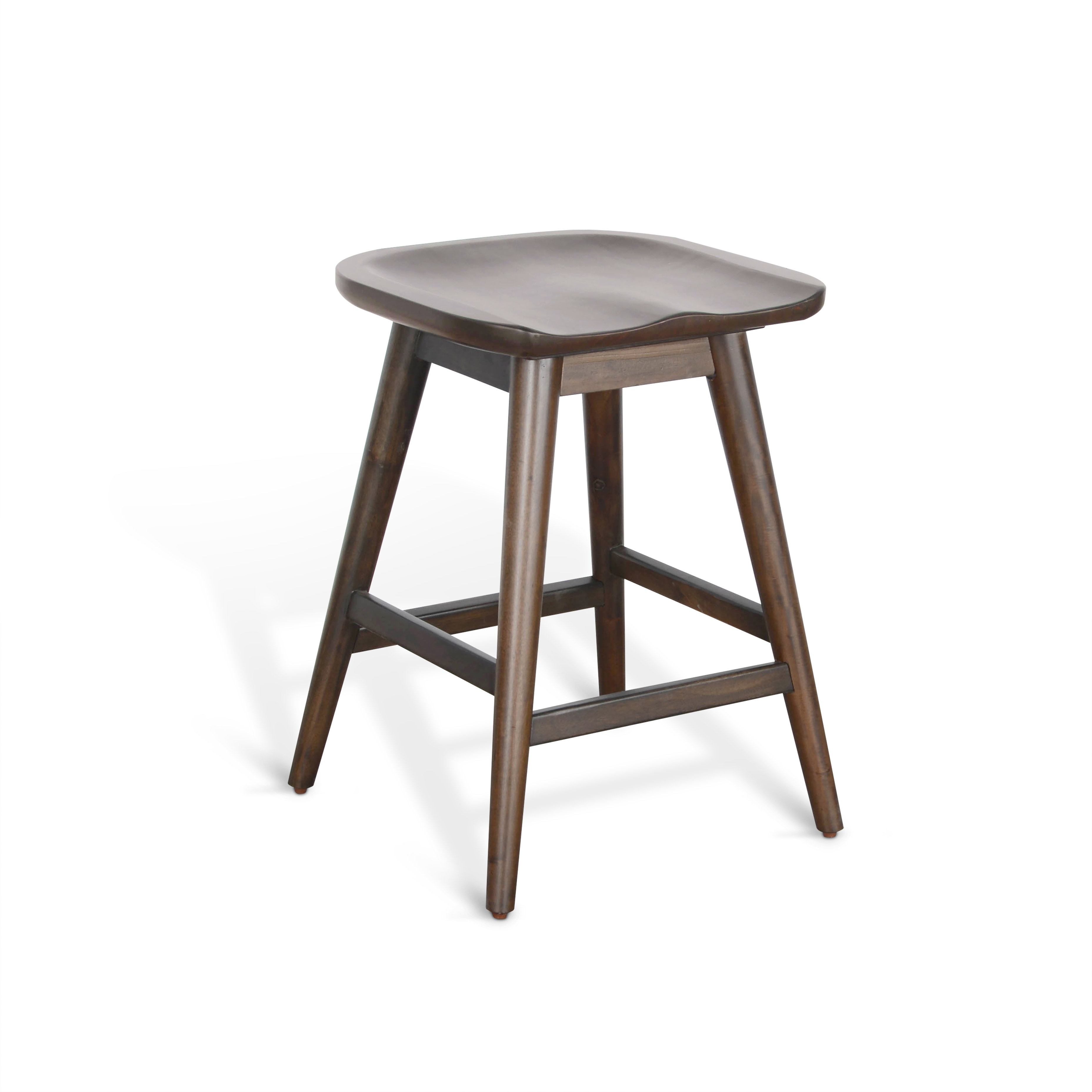 Corrigan Studio® Americana 24" Wood Saddle Seat Counter Stool - Wayfair